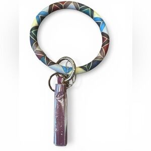 NWT GOLD TONE TASSEL BANGLE KEYCHAIN